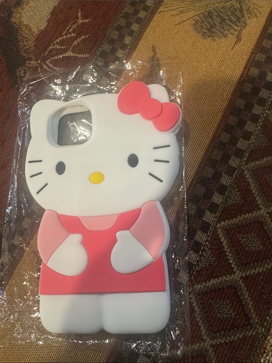 Other - Hello Kitty Pink and White Silicone Phone Case for iPhone 14 or 15 Plus